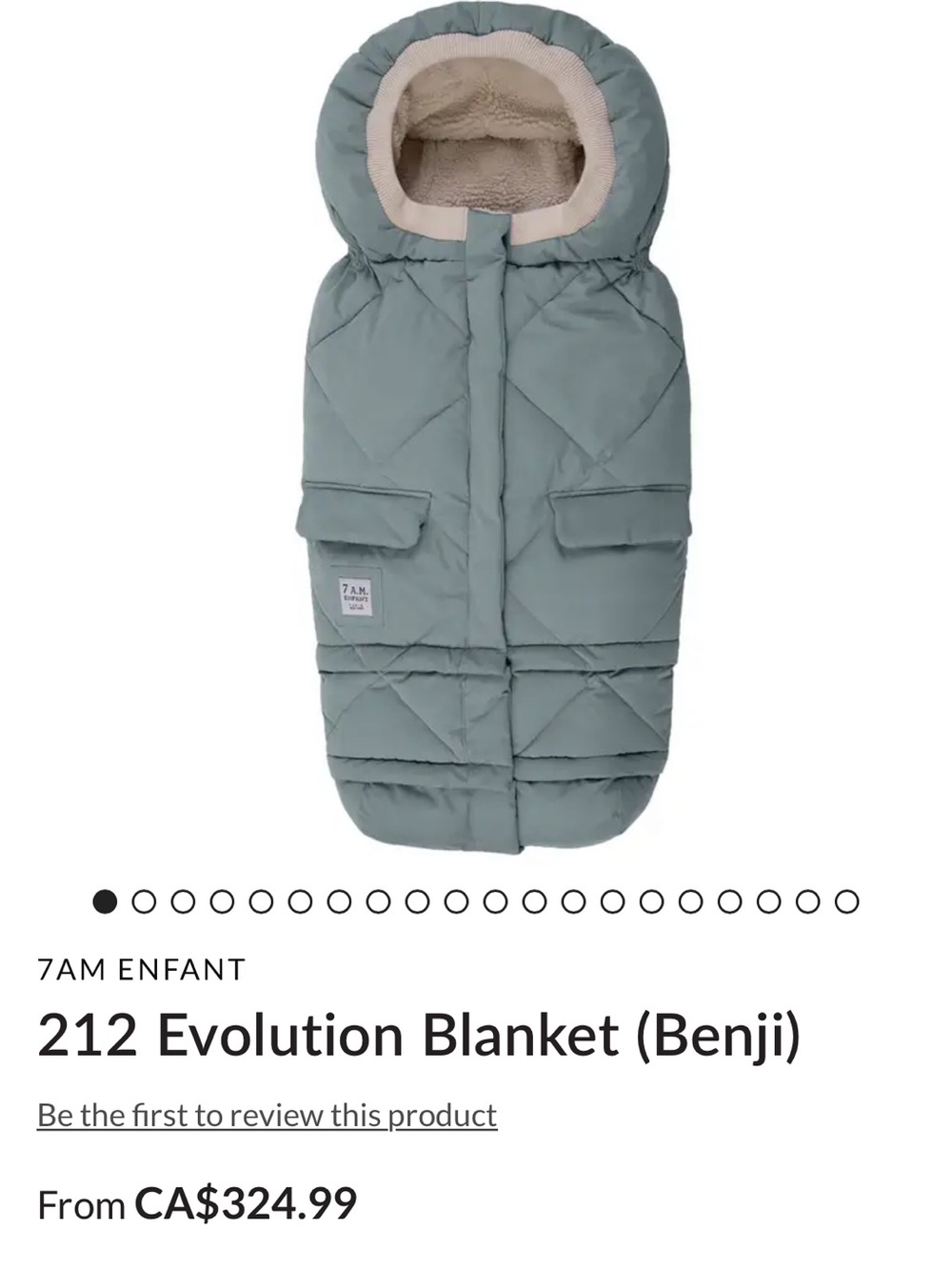 7 A.M. Enfant Blanket 212 Evolution Kids Travel Blanket - dusty ice blue